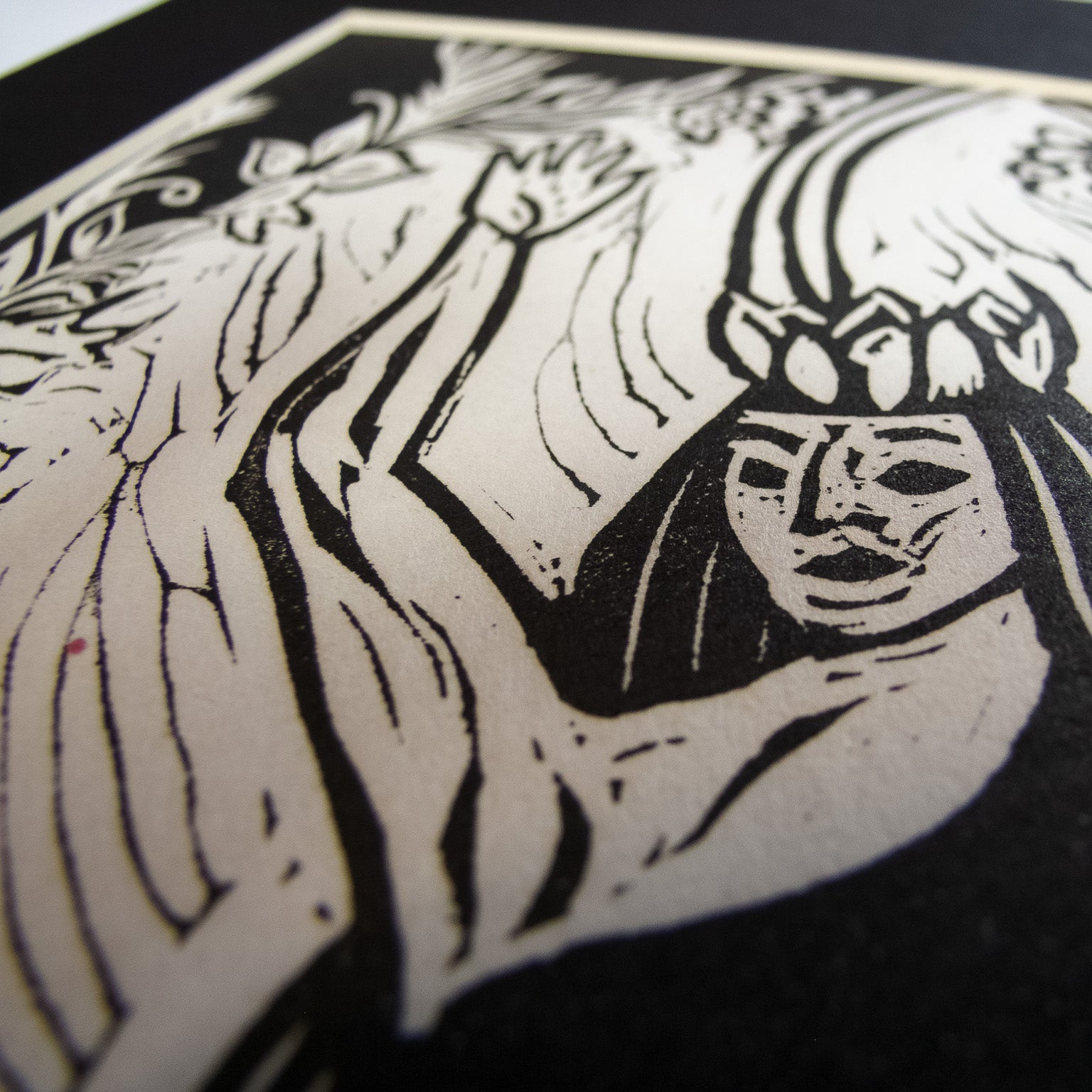 QUEEN ELPHAME | FAERY QUEEN | Linocut Print image 1