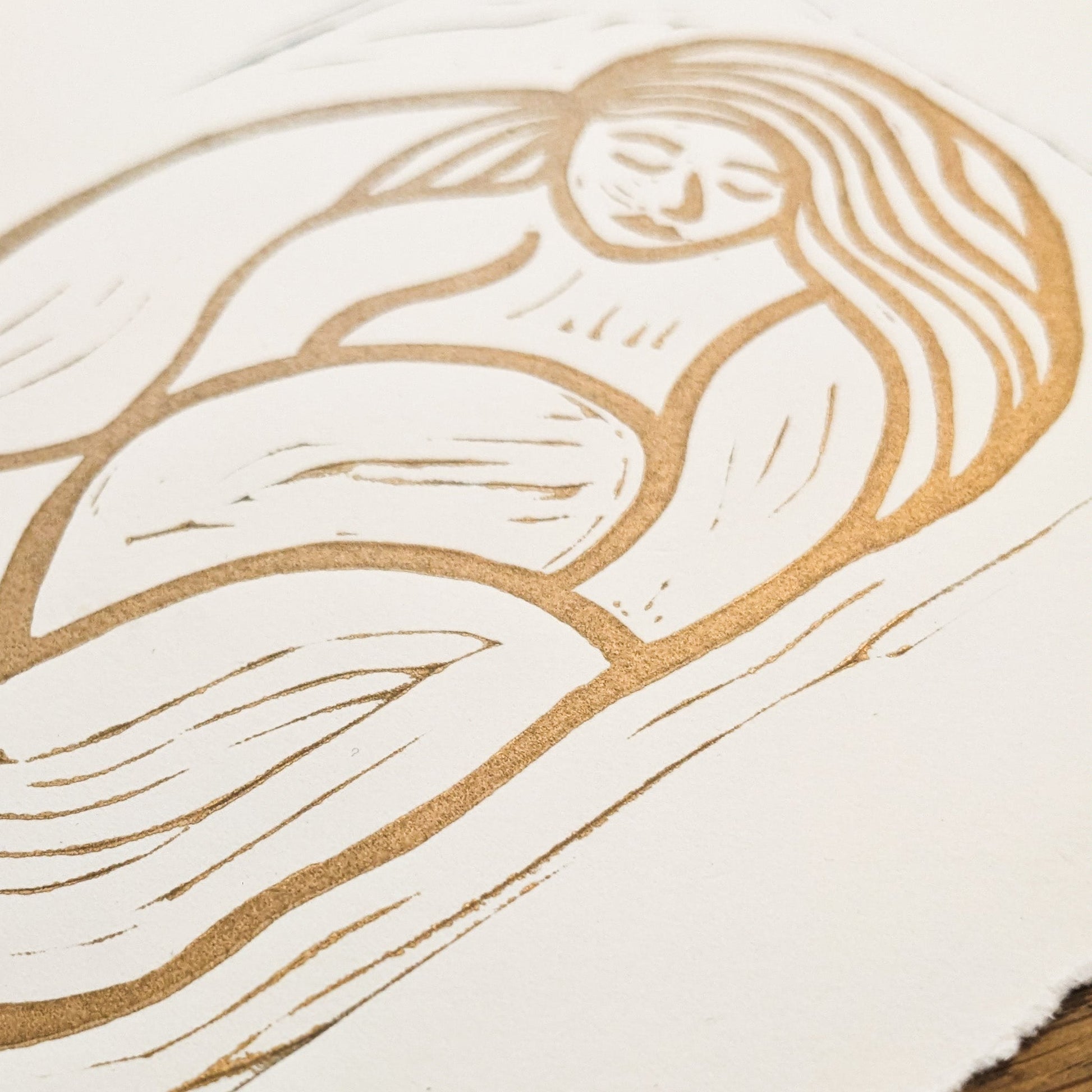 GAIA MOTHER EARTH | Linocut print 3 versions image 6