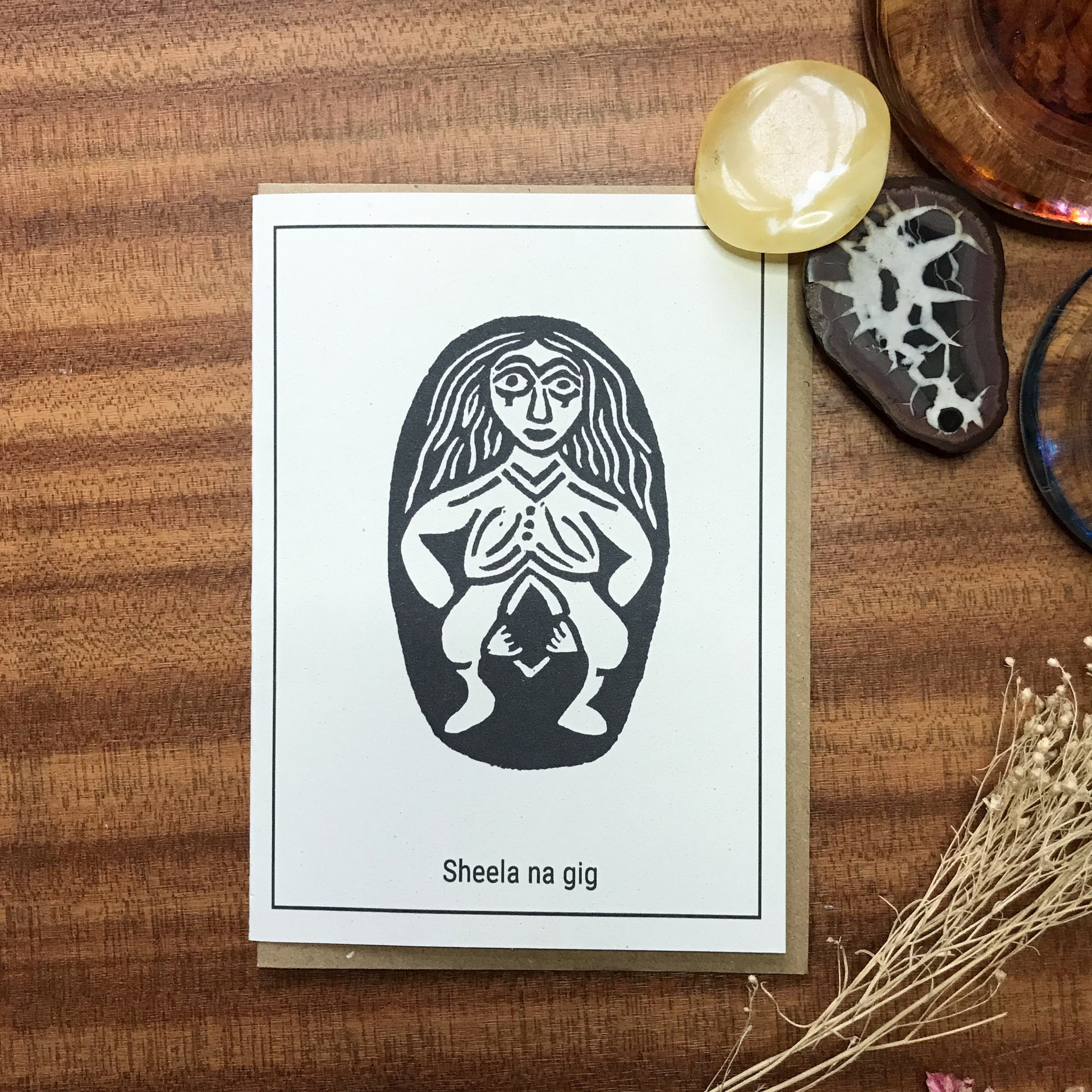 SHEELA NA GIG | Greeting card | Linocut design image 7