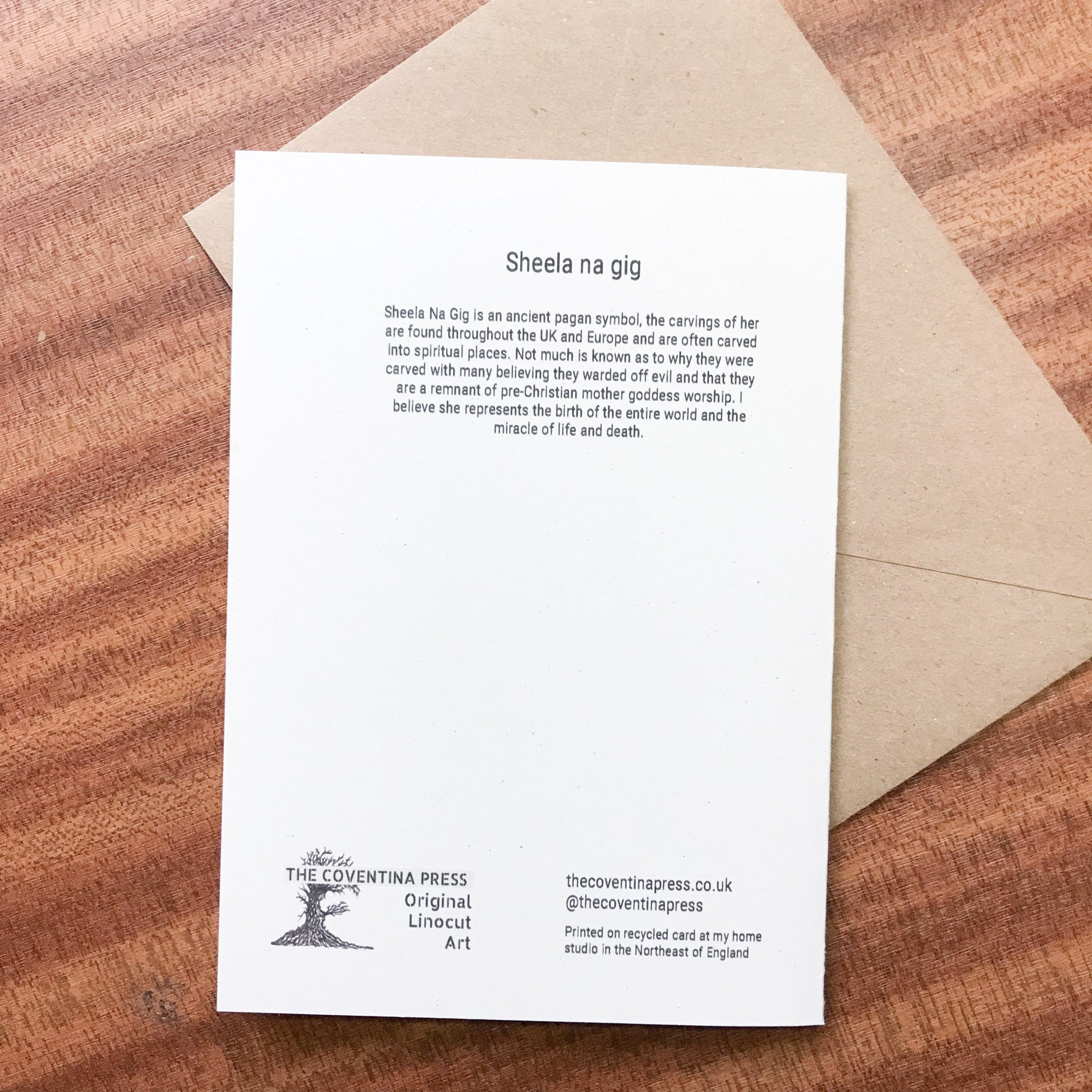 SHEELA NA GIG | Greeting card | Linocut design image 4