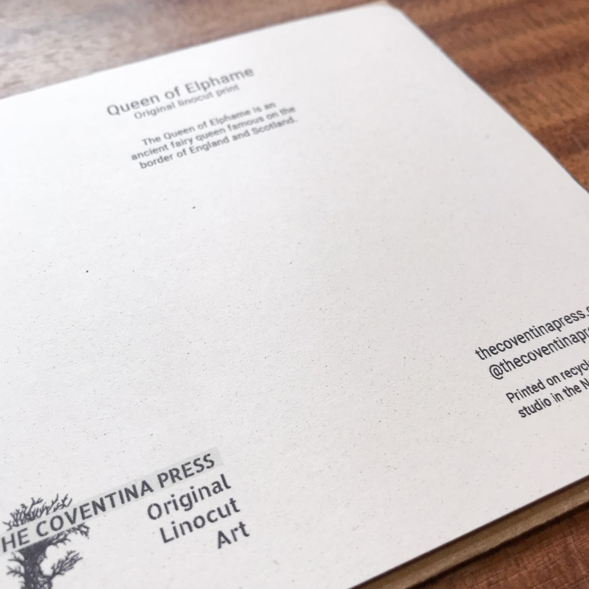 QUEEN ELPHAME | Greeting card | Linocut design image 7