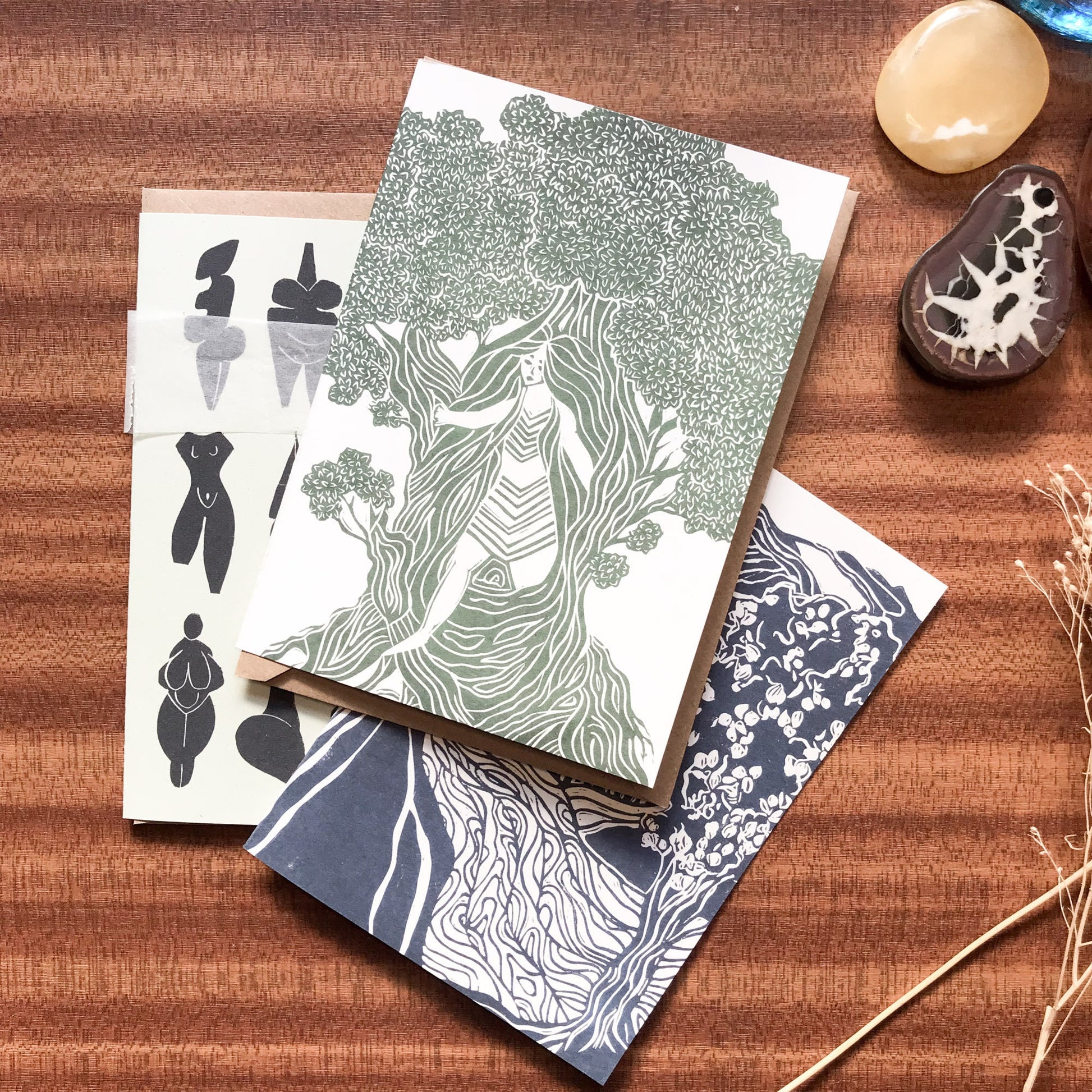 Divine Femininity goddess greeting cards |3, 5 and 10 packs | Mythological witchy cards