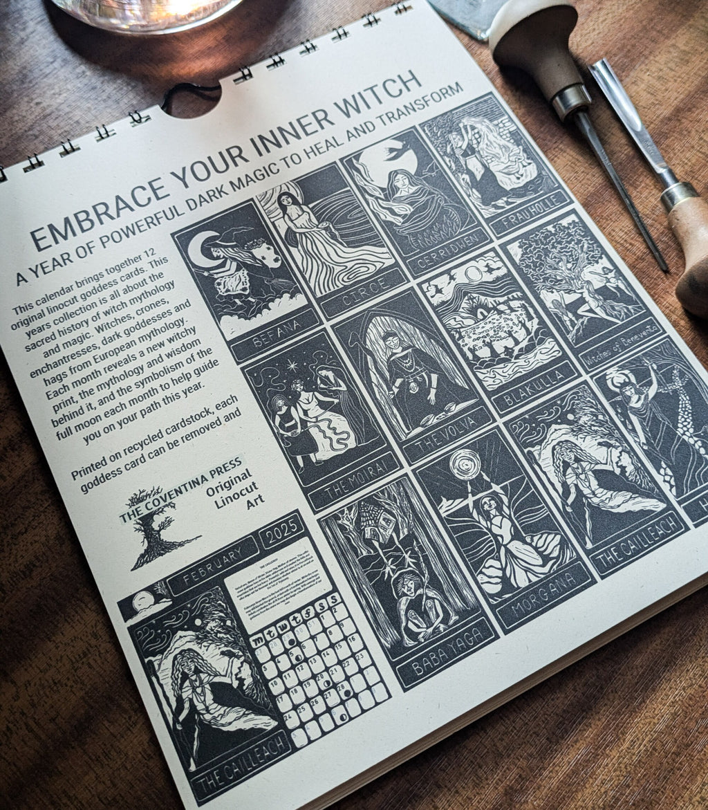 a 2025 calendar sacred witches back cover embrace your inner witch