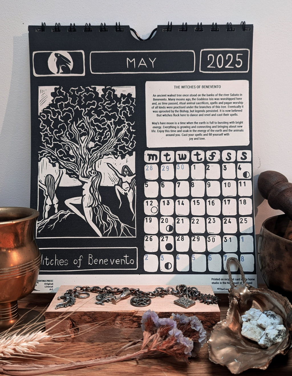 a 2025 calendar sacred witches MAY page