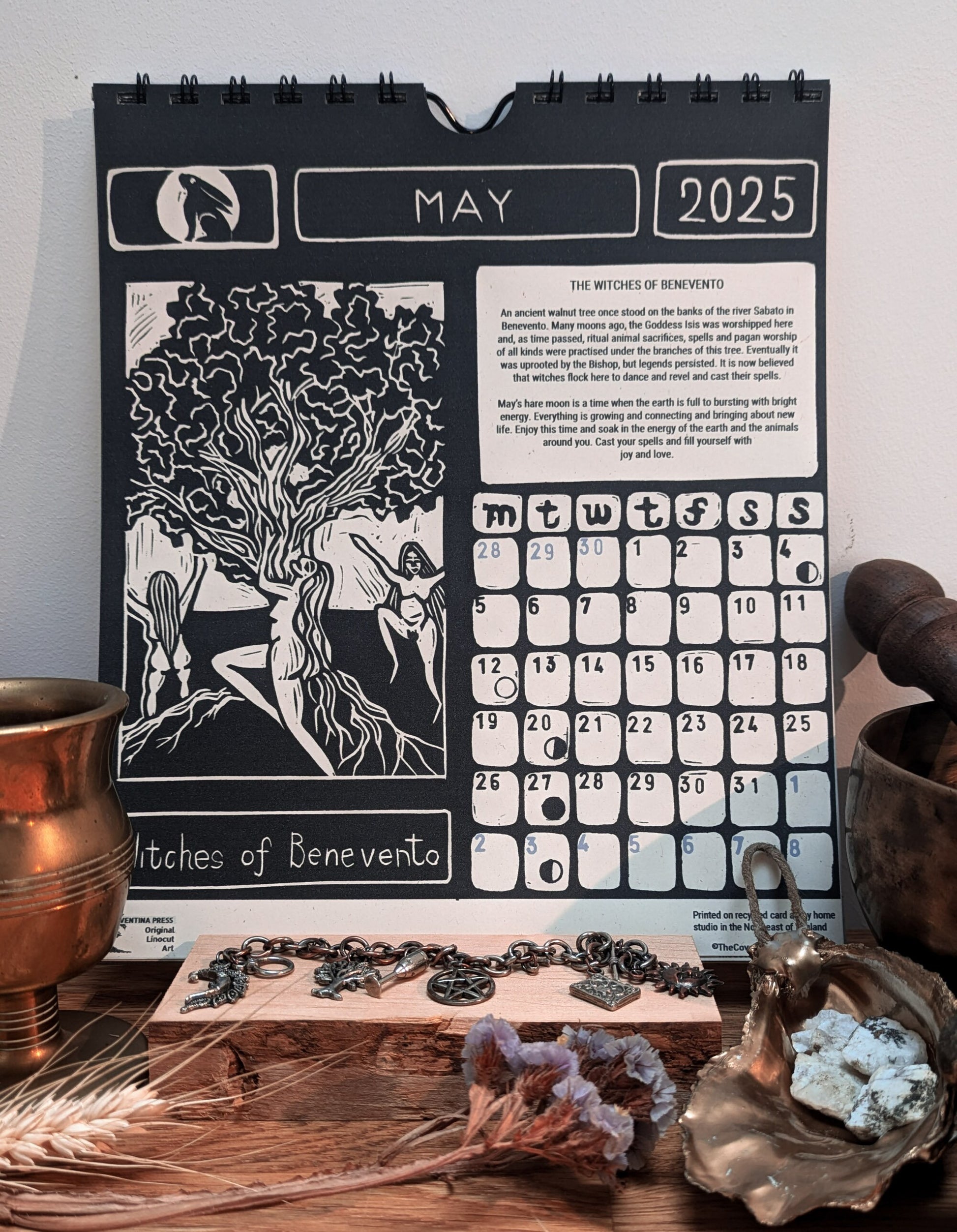 a 2025 calendar sacred witches MAY page