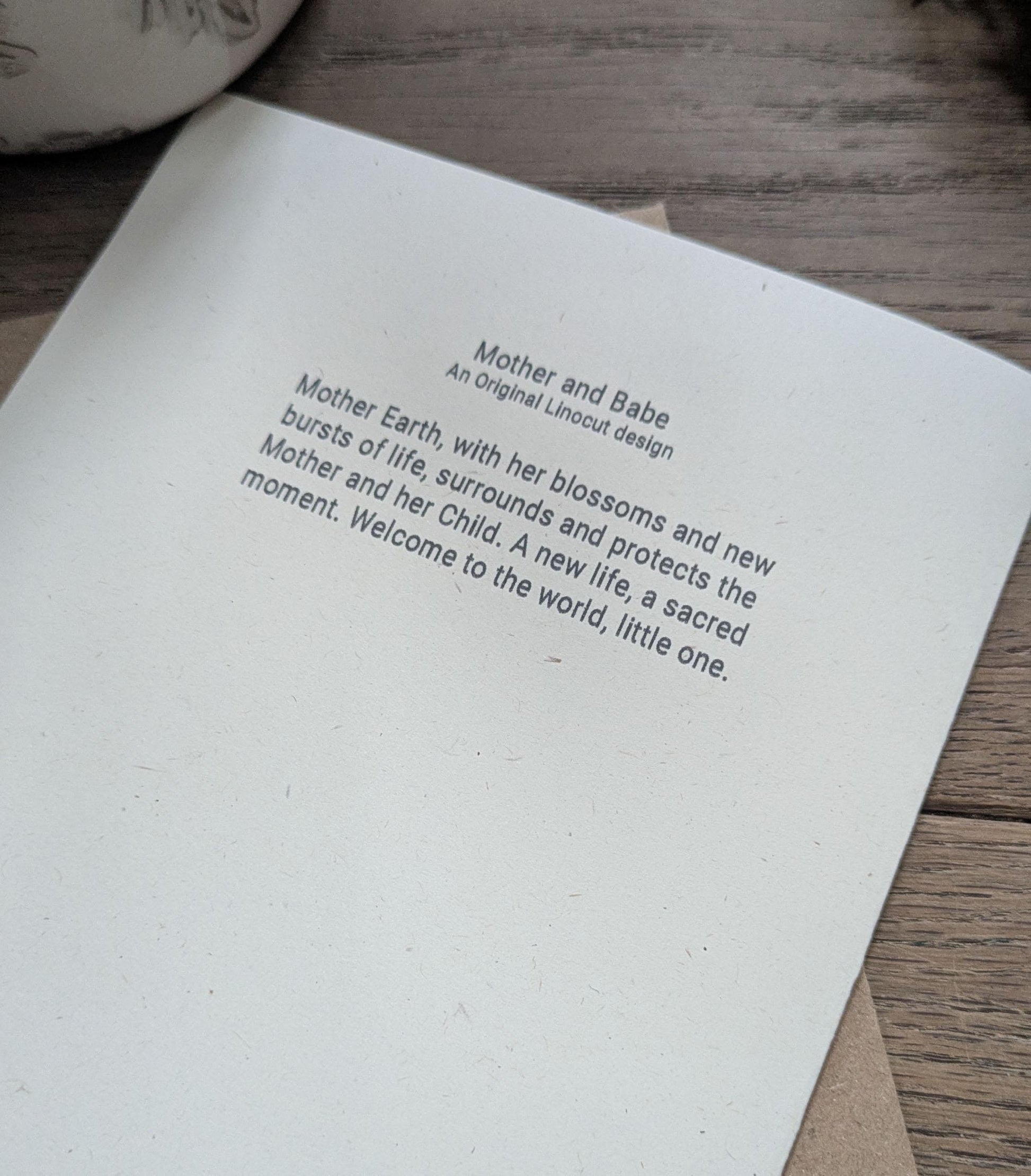 Linocut design Goddess Greeting card