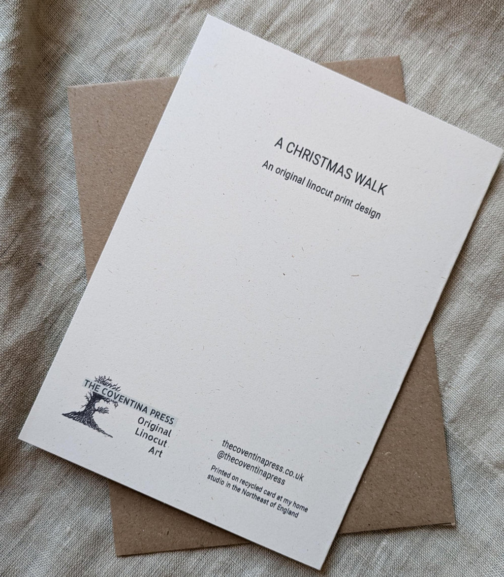 Christmas Walk with Dogs Christmas cards Pack of 4 or 10