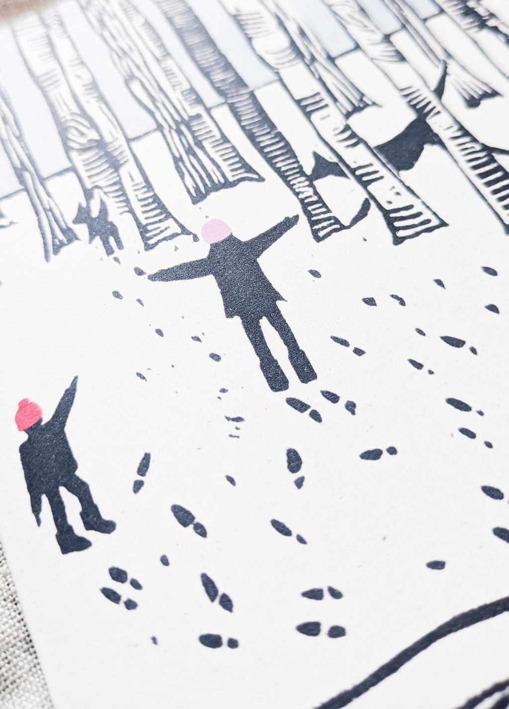 Christmas Walk with Dogs Christmas cards Pack of 4 or 10