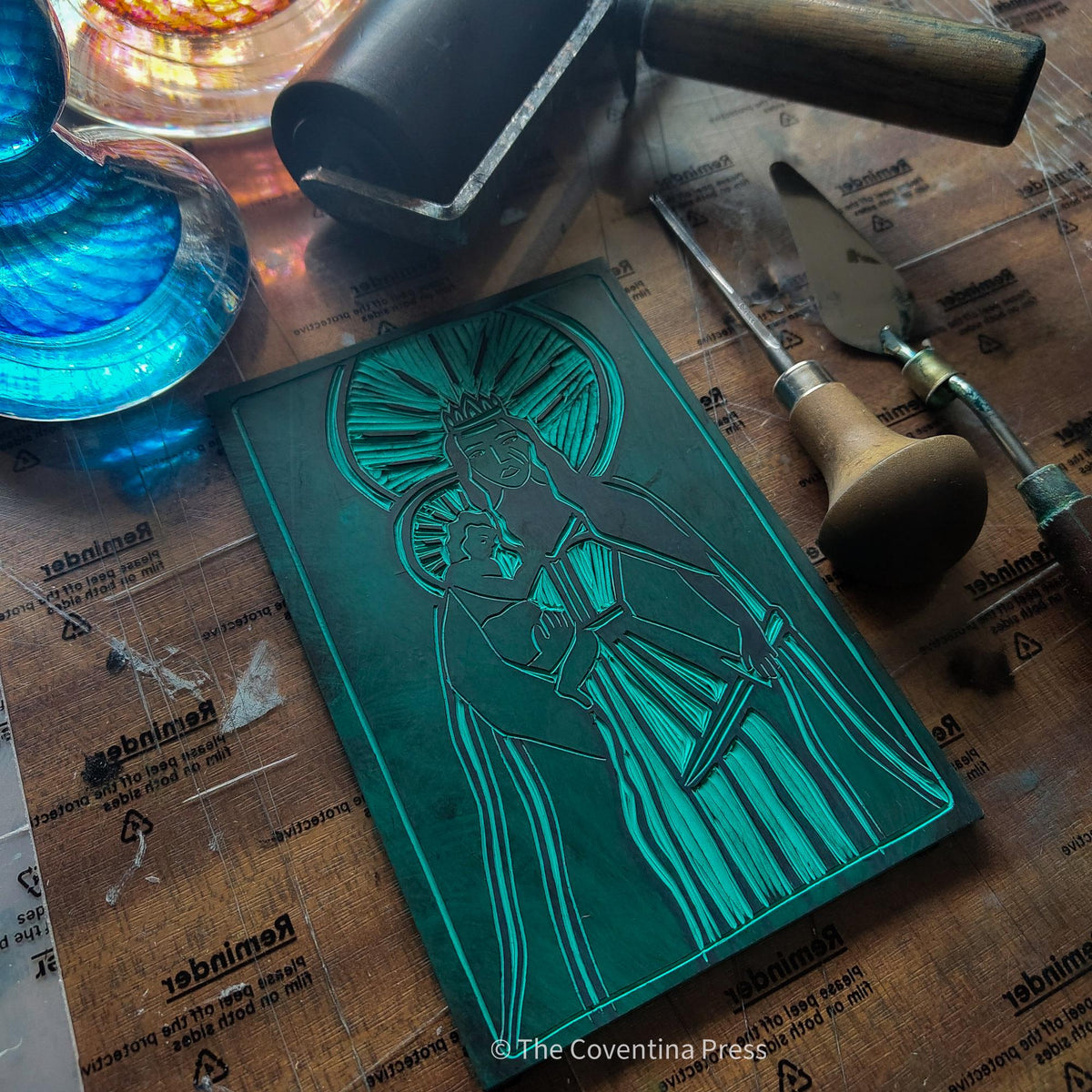 Elizi Dantor altar card | Goddess oracle card | handmade linocut design, eco-friendly gifts.
