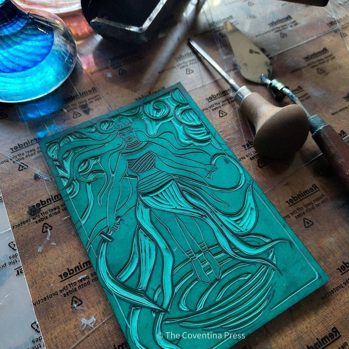 Oya Orisha Oracle Card | Linocut art design, Altar Card