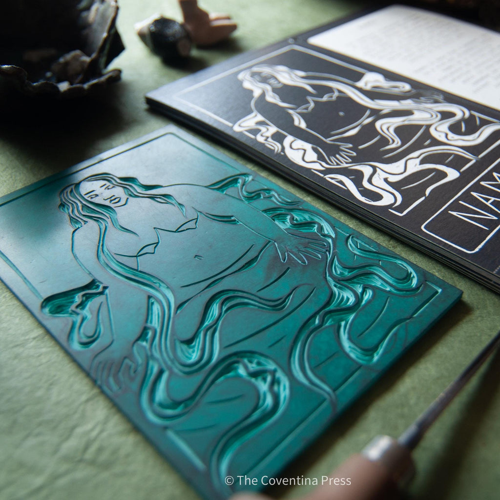 Wyld Women Calendar 2027, NEW RELEASE! - Original linocut art with goddess guidance and cut out oracle cards.
