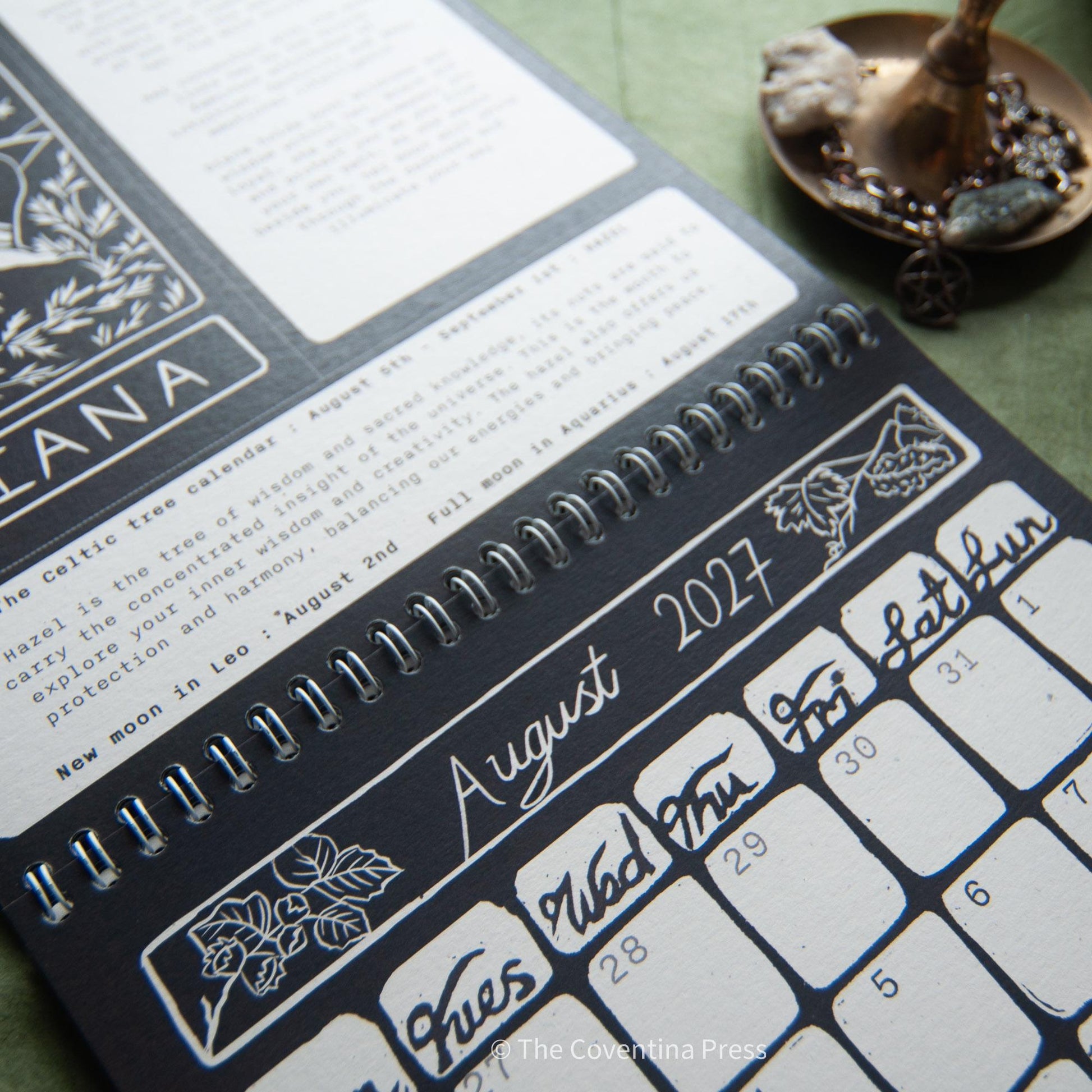 Wyld Women Calendar 2027, NEW RELEASE! - Original linocut art with goddess guidance and cut out oracle cards.