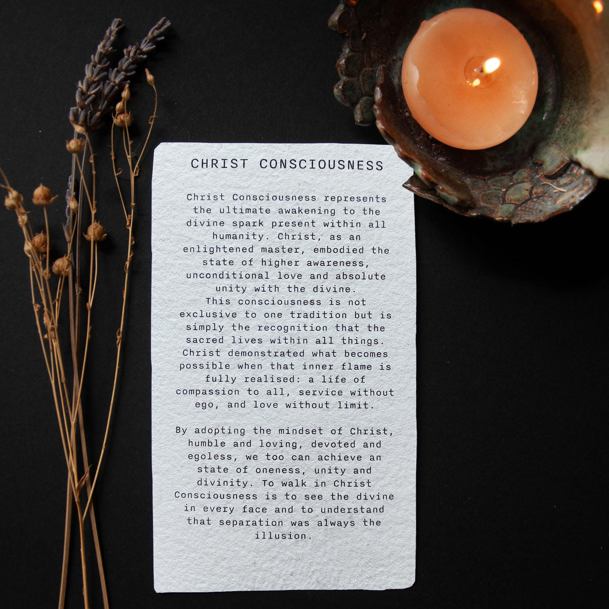 Christ Conscious Oracle card | Mythic altar cards. Deity guidance, handmade linocut art
