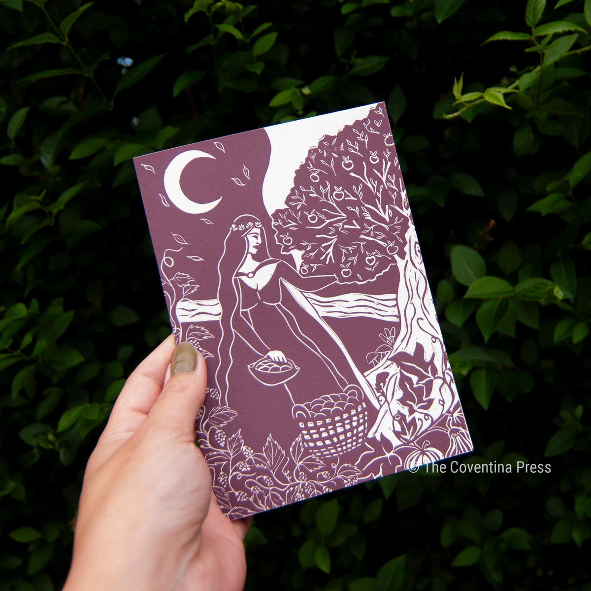 Lughnasadh Greeting Card | Wheel of the year | Linocut design